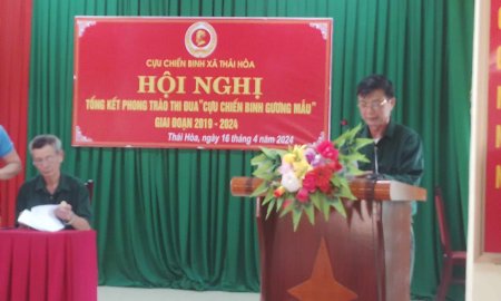 Hội Cựu chiến binh xã Thái Hòa tổ chức Hội nghị tổng kết Phong trào thi đua Cựu chiến binh gương mẫu giai đoạn 2019-2024